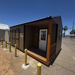 12x20 portable building with side porch