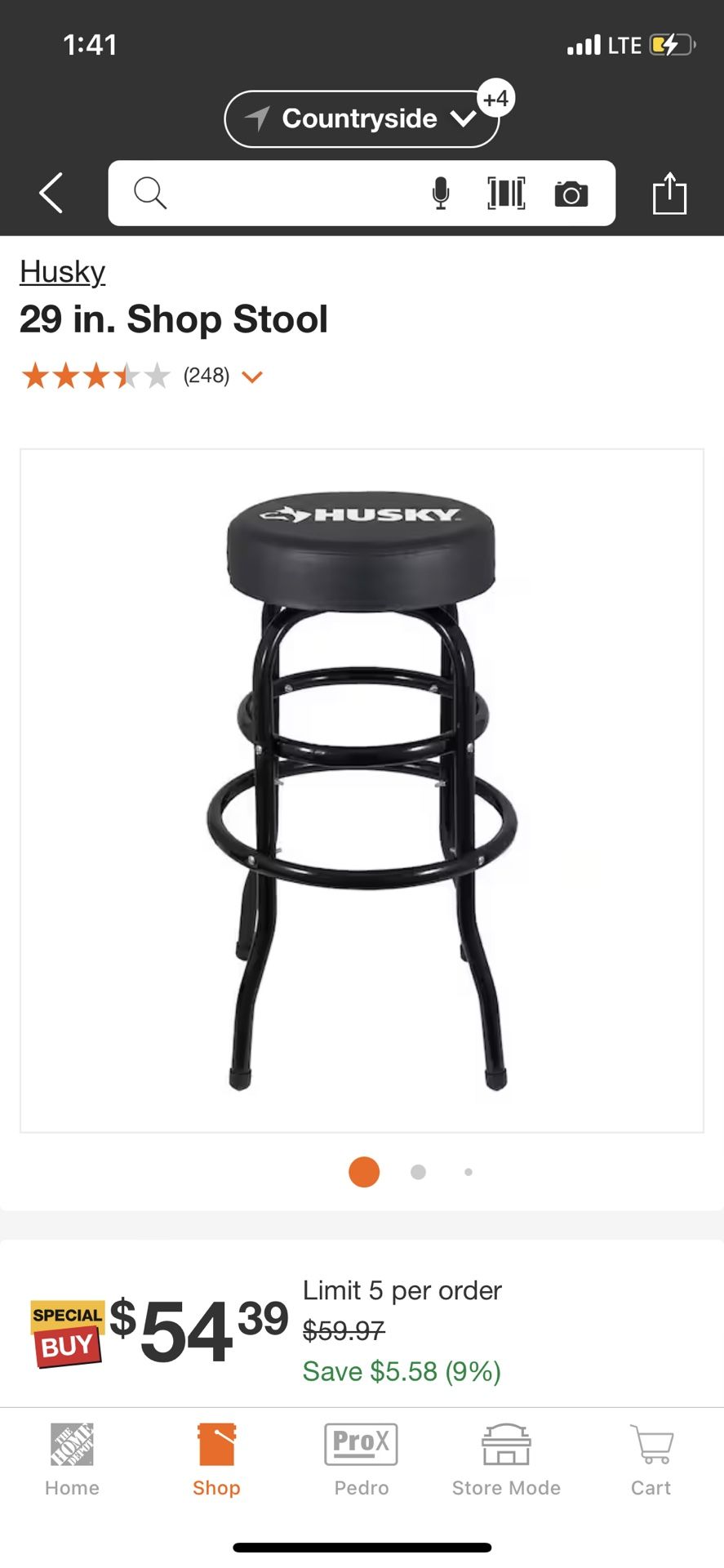 Husky 29 in. Shop Stool