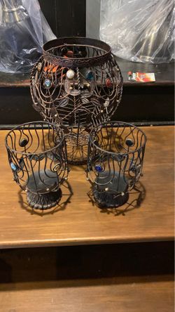 Used as decor candle holders with gems