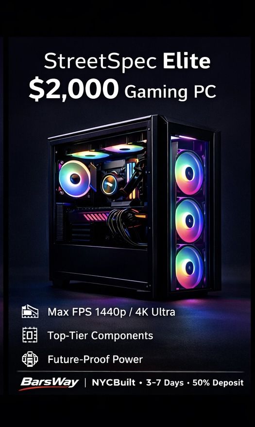 🚀 StreetSpec Elite Gaming PC 4K / Ultra NYCBuilt