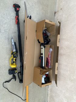 NEW Amerisun Gas 2-in-1 Trimmer + Cordless Mini Chainsaw & Pole