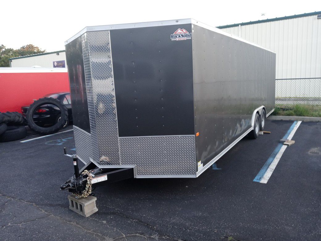 8.5x24ft Enclosed Vnose Trailer Brand New Car Truck ATV Motorcycle Hauler Moving Storage