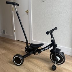 besrey Toddler Bike with Parent Steering Push Handle for 1-3 Years Old Girls and Boys, Foldable Kids Push Tricycle