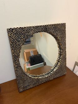 Uttermost Beehive Accent Wall Mirror, Gold Framed, Wall Mounted, 18in 2