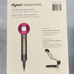 Dyson Supersonic Hair Dryer Iron/Fuchsia New Sealed - Comes With All Attachments