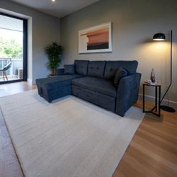 Dark Navy  Blue Sofa Bed, Used But In Great Condition. Pickup Only