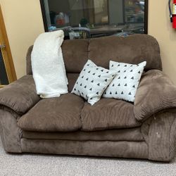 Soft Brown Loveseat 