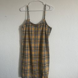 Rue 21 Yellow Plaid Mini Dress