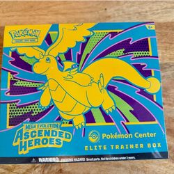 Pokémon Ascended Heroes Pokemon Center ETB NEW SEALED - w/ Small Tear (Photos)