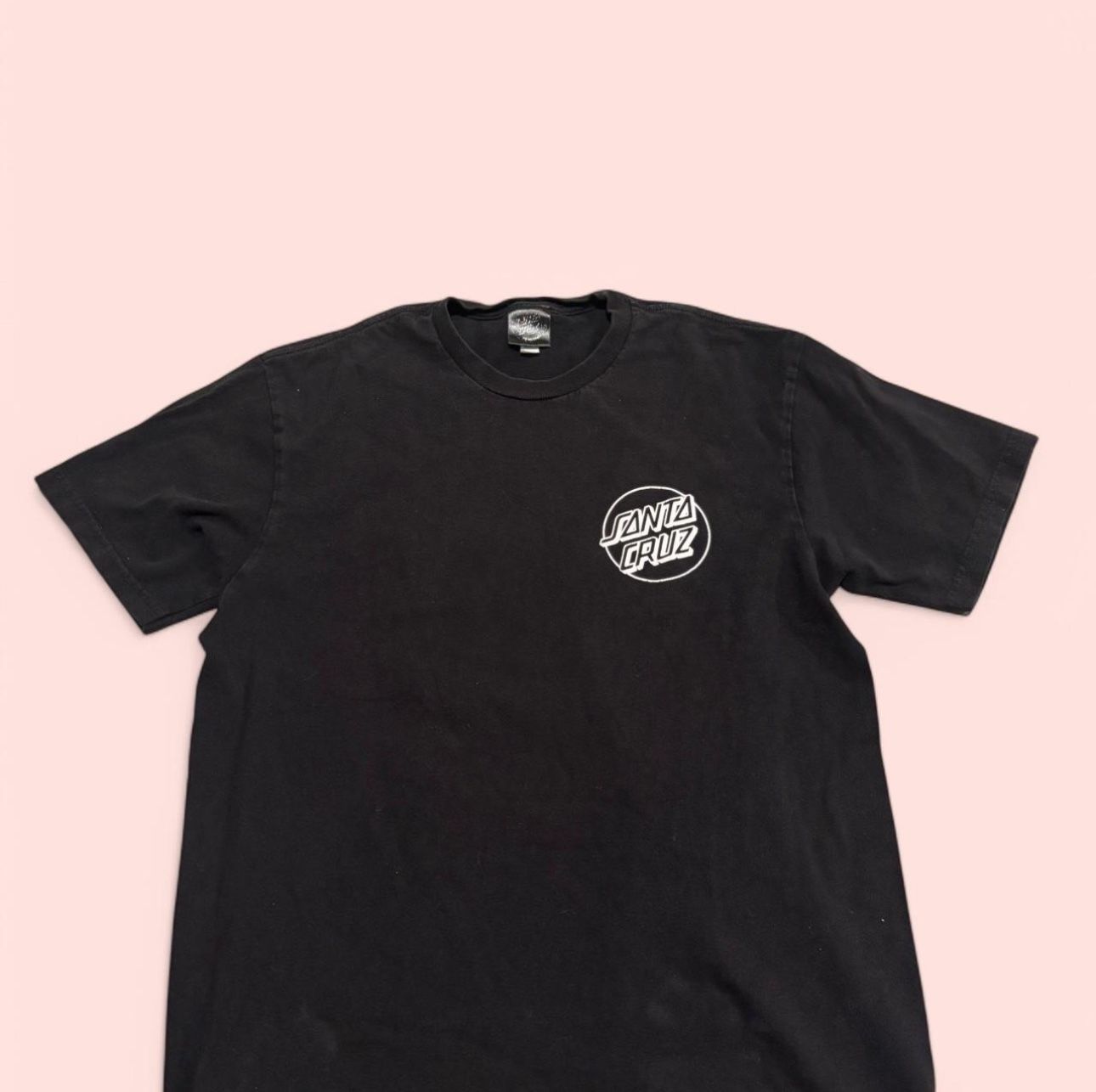 Black Santa Cruz skateboarding tee