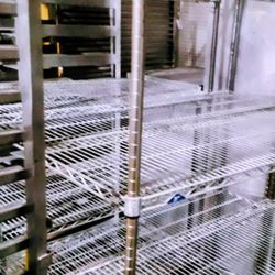 Stainless kitchen racks 6racks high7ft