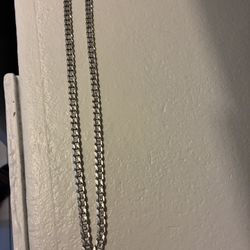 24 Inches Cadena Cuban 925 Plata Solida Gruesa For Sale