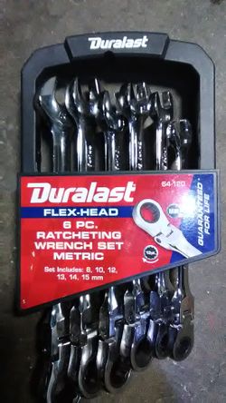 DURALAST 6PC. RATCHETING WRENCH SET (METRIC FLEX-HEAD)