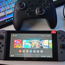Nintendo Switch With Dock,128GB Micro SD & LED WIRED Controller