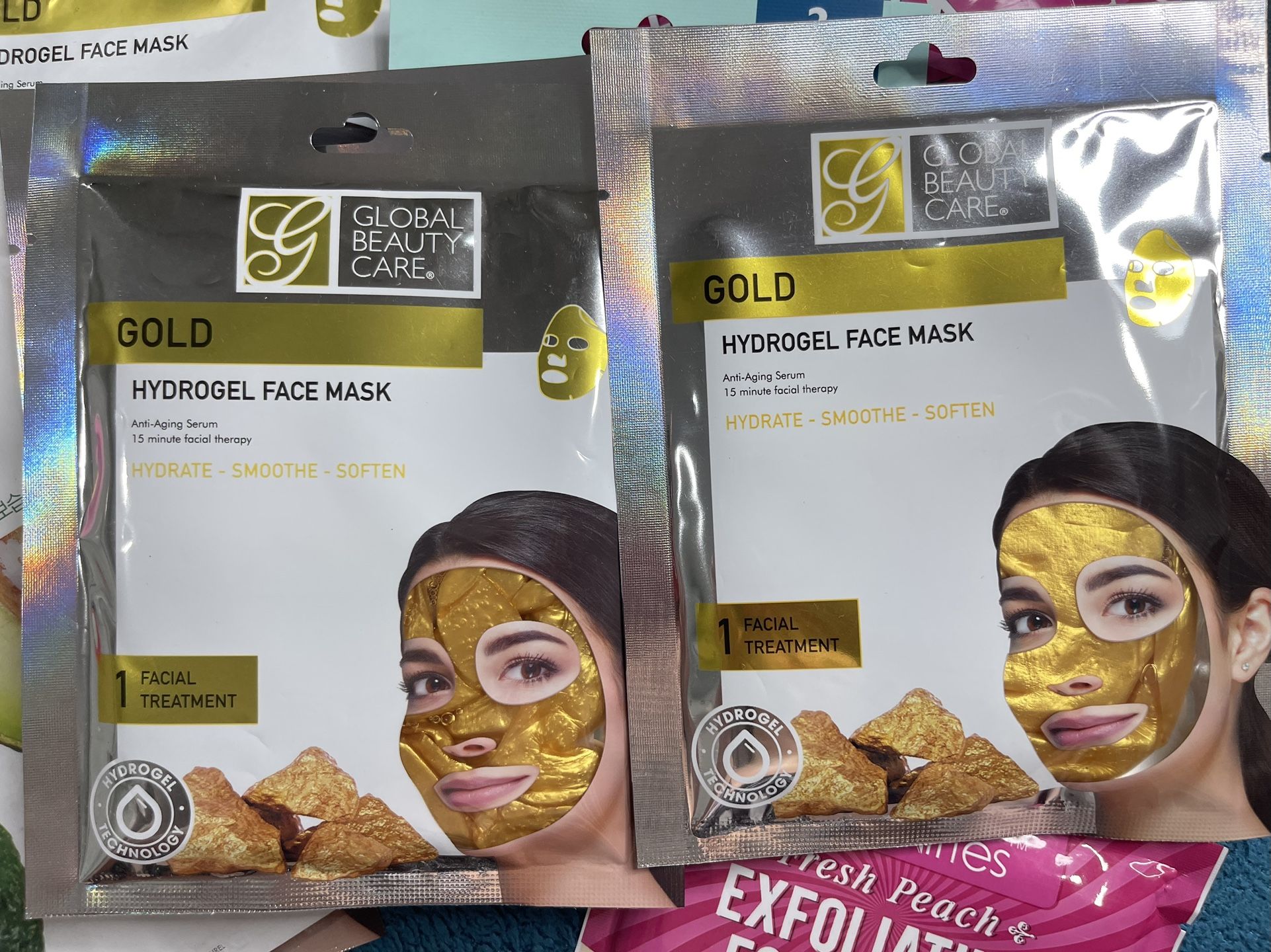Hydrogel Gold  Face  Masks 2 PCs 