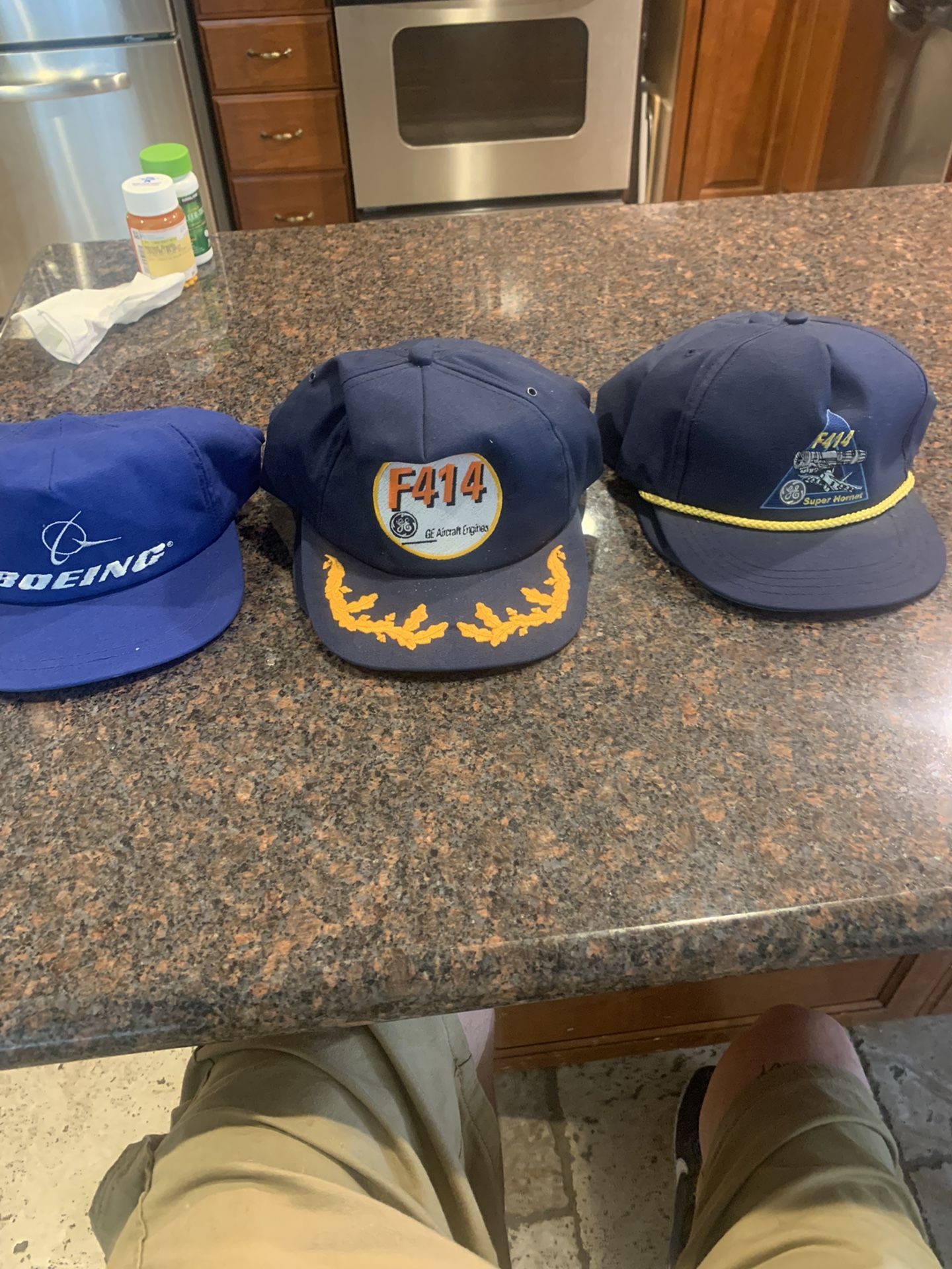 Vintage New Hats Boeing/ F414 GE Aircraft Engine / F414 Super Hornet GE