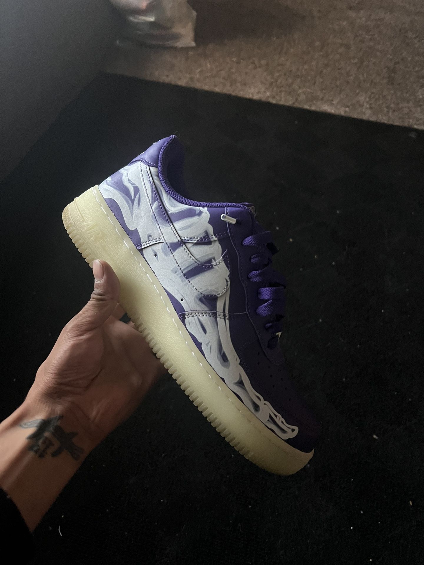 Nike Air Force 1 Purple Skeleton