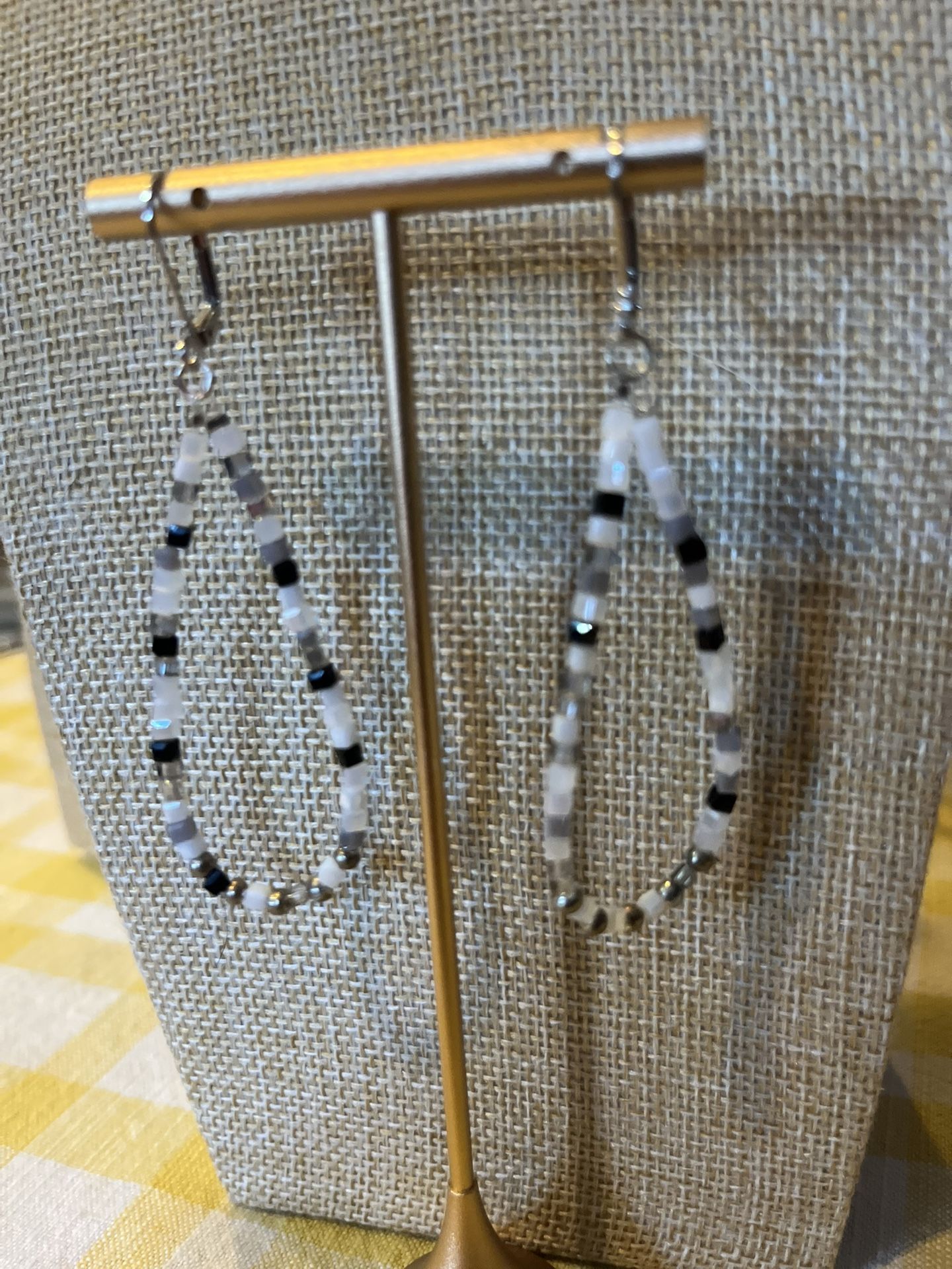 Black White And Gray Earrings