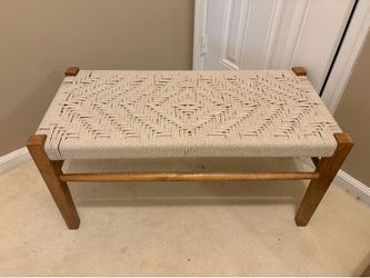 Woven Wooden Bench