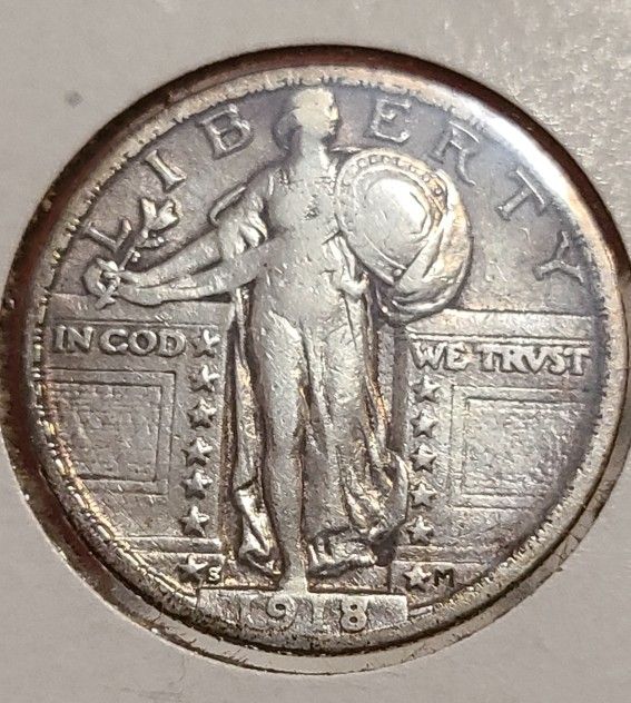 1918 S Standing Liberty Silver Quarter