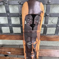 Wooden Hand Carved African Mask
