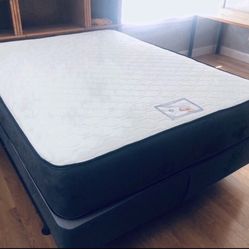 Queen thick Foam With box spring brand new delivery available 
