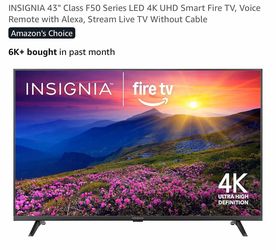 Insignia TV 43in 4k Smart TV