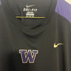 Mens Nike Dri Fit Washington Huskies Long Sleeve Workout Shirt XXL 