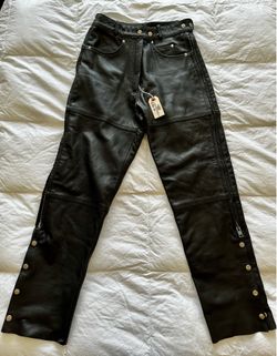 Ladies Leather Motorcycle Chaps sz 10 New w/tags
