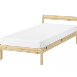 Brand New Pine Twin Bed With Slats & Mattress, 2 Available 