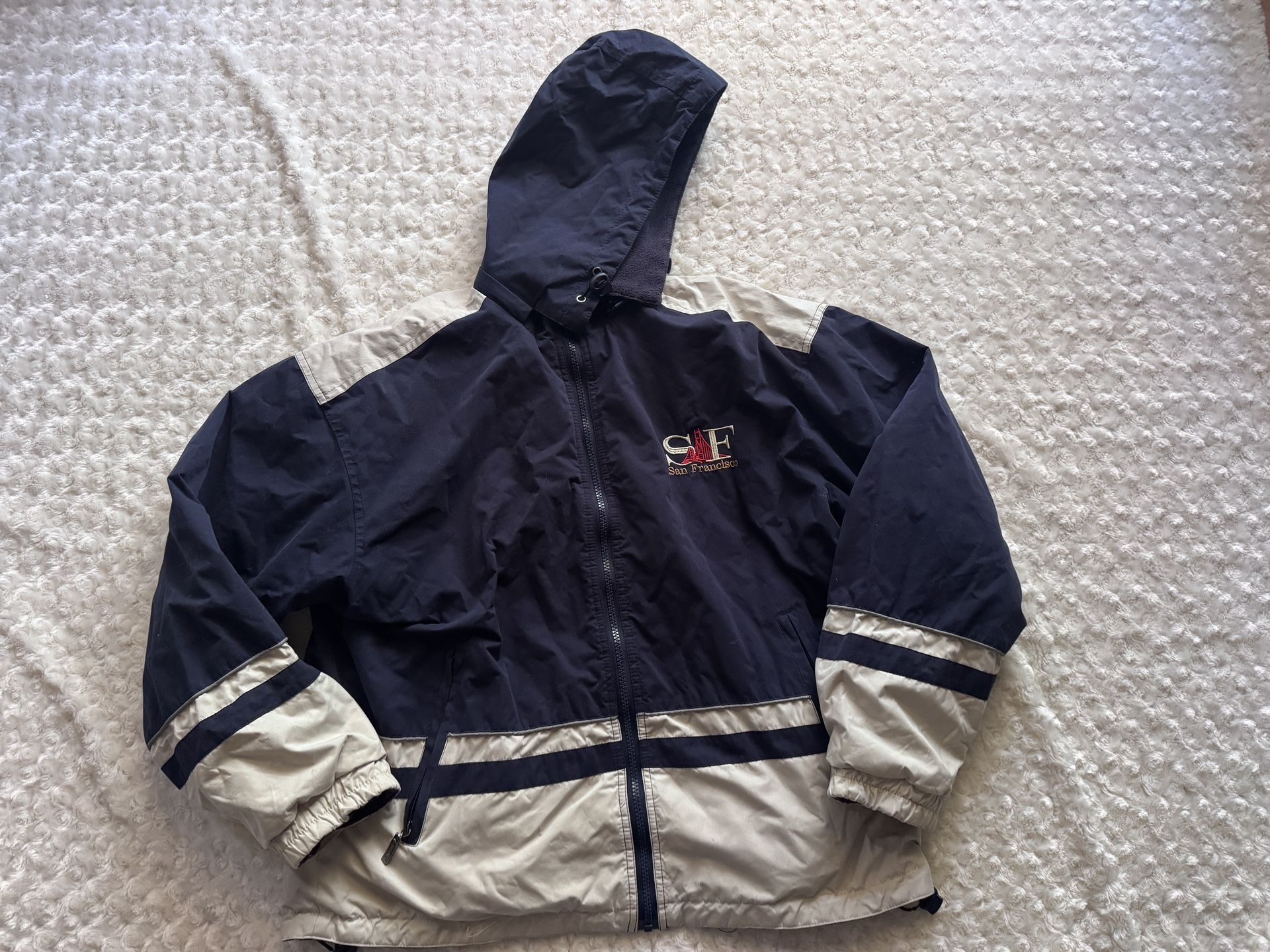 Jacket San Francisco Hooded Jacket reversible size medium