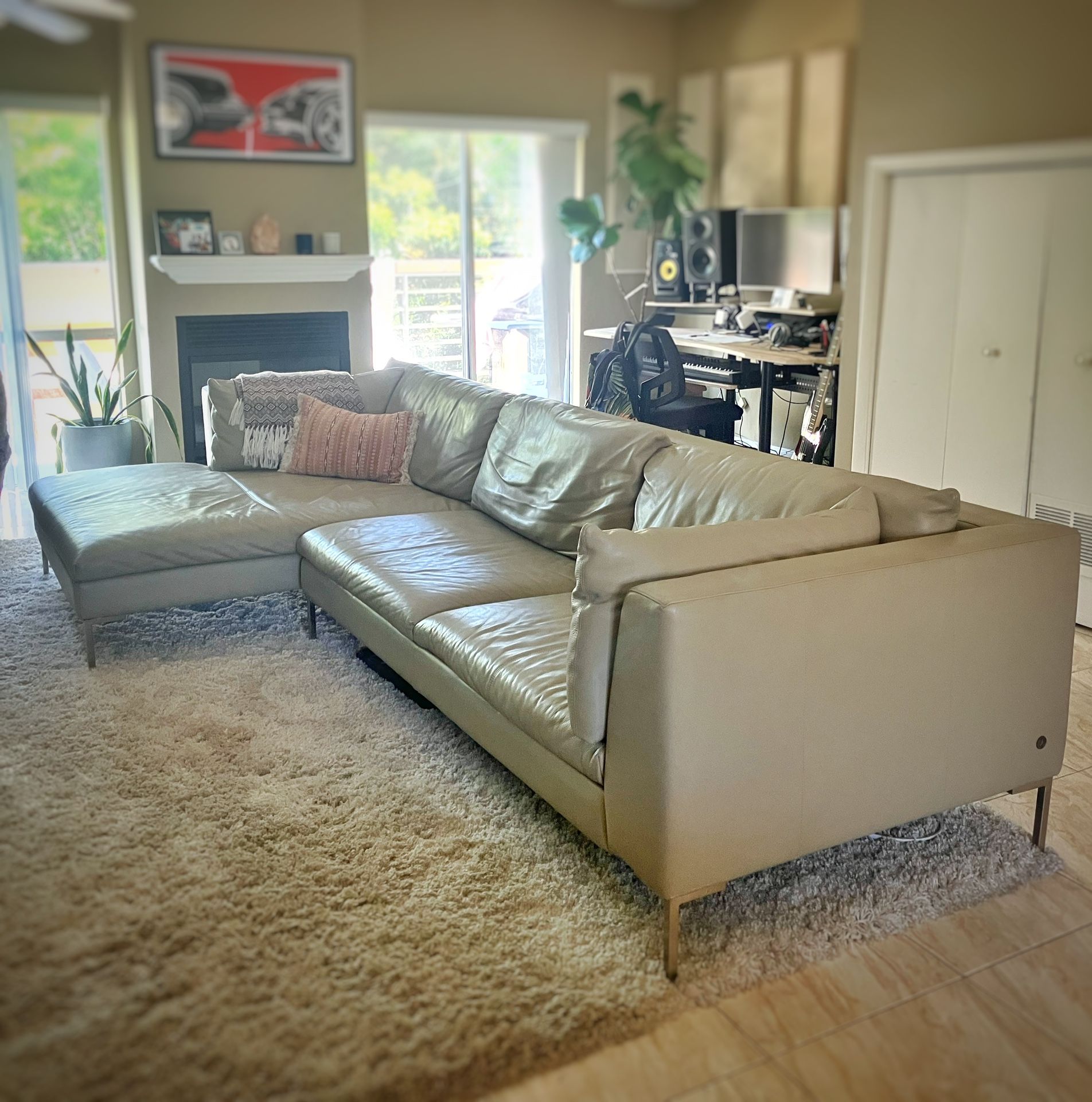Cantoni Leather Sectional Couch 
