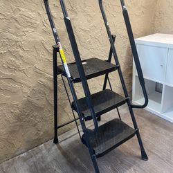 HBTower 3 Step Ladder with Handrails, 500 lbs Folding Step Stool - See My Items
