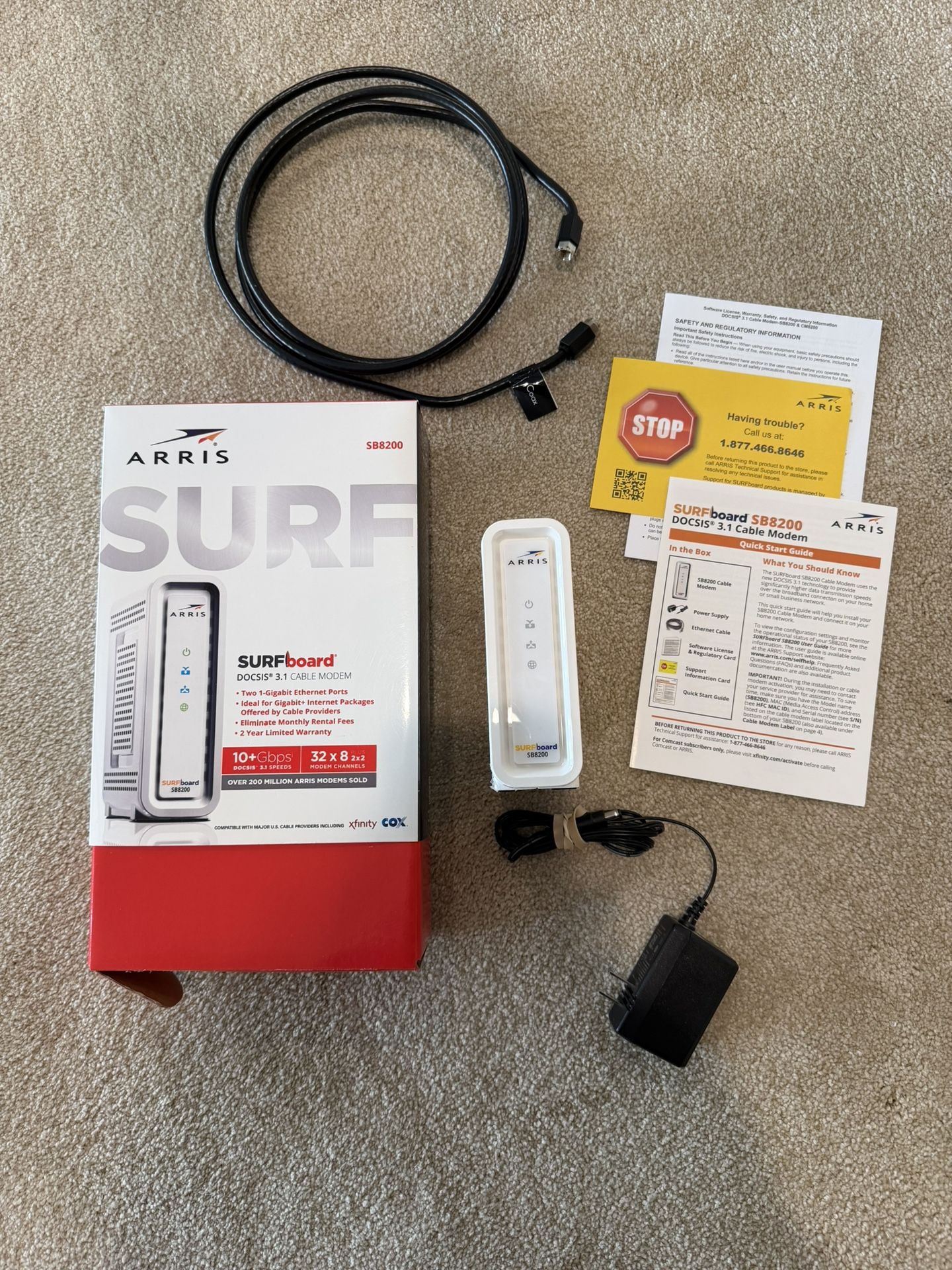 ARRIS SURFboard SB 8200 DOCSIS 3.1 CABLE MODEM