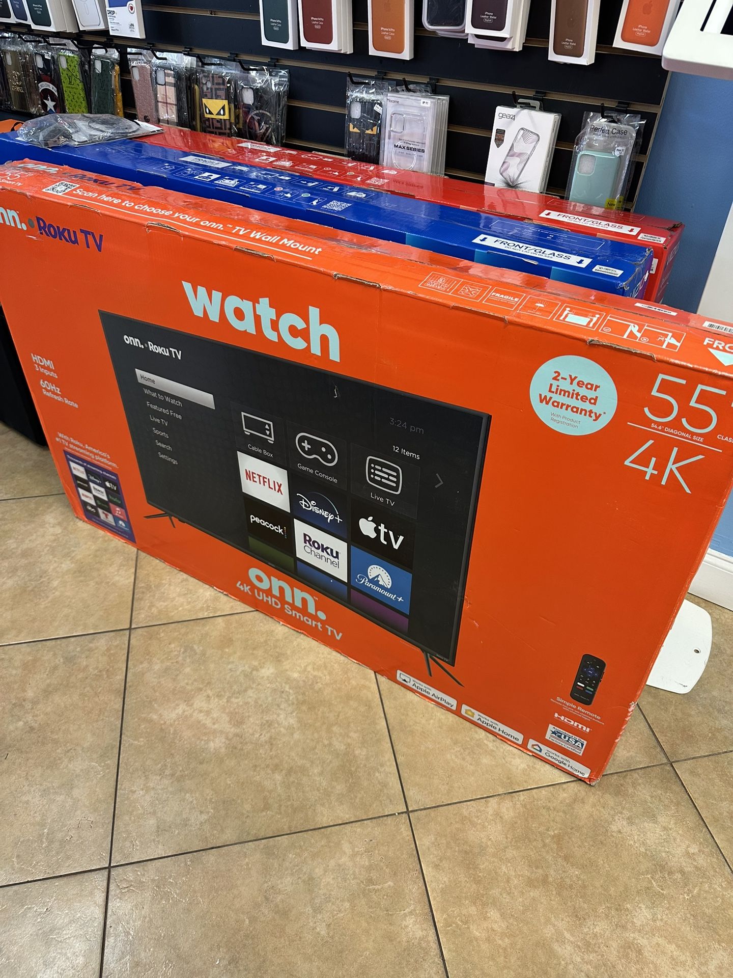 Onn 55 Inch Roku Tv 4k Brand New Tv