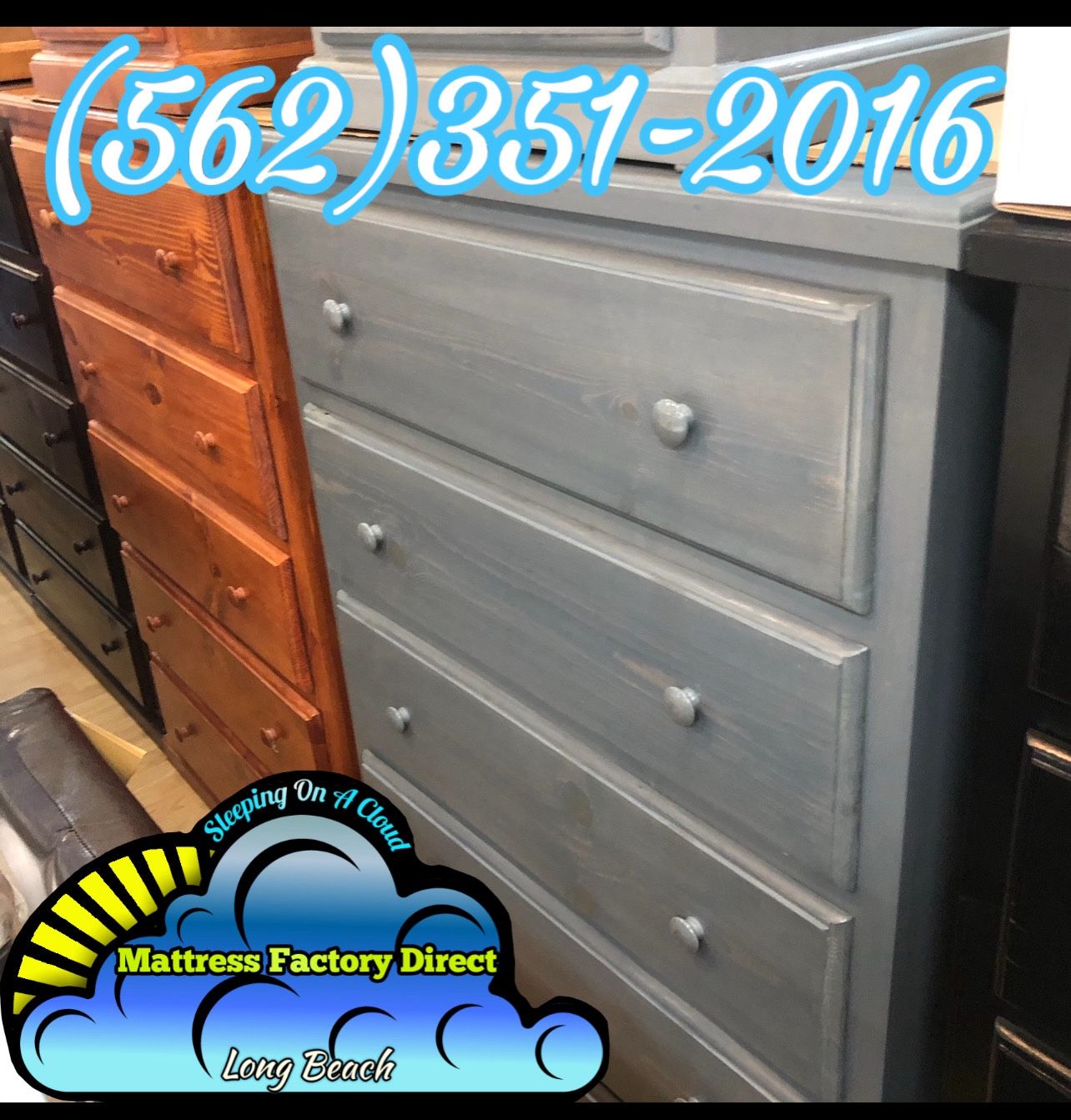 Grey 2 Knob Jumbo Dresser Cajonera Comoda Bonita