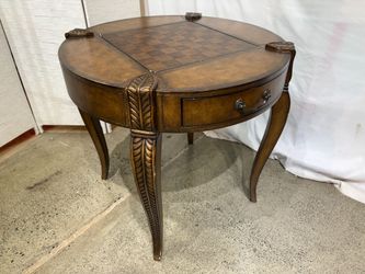 Regency Style Round Flip Top Game Table