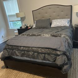 Beautiful Queen Bed - Includes Mattress, Headboard, New Sheets