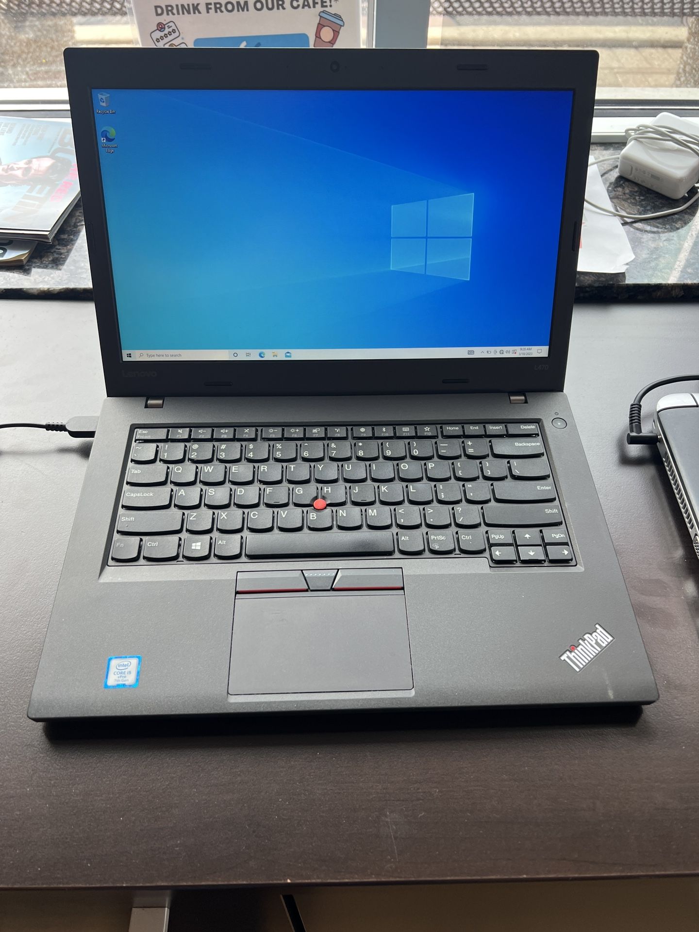 Lenovo ThinkPad L470 14” Laptop 2.6ghz Core i5-7300U 8gb RAM 256gb SSD Win 10 Pro