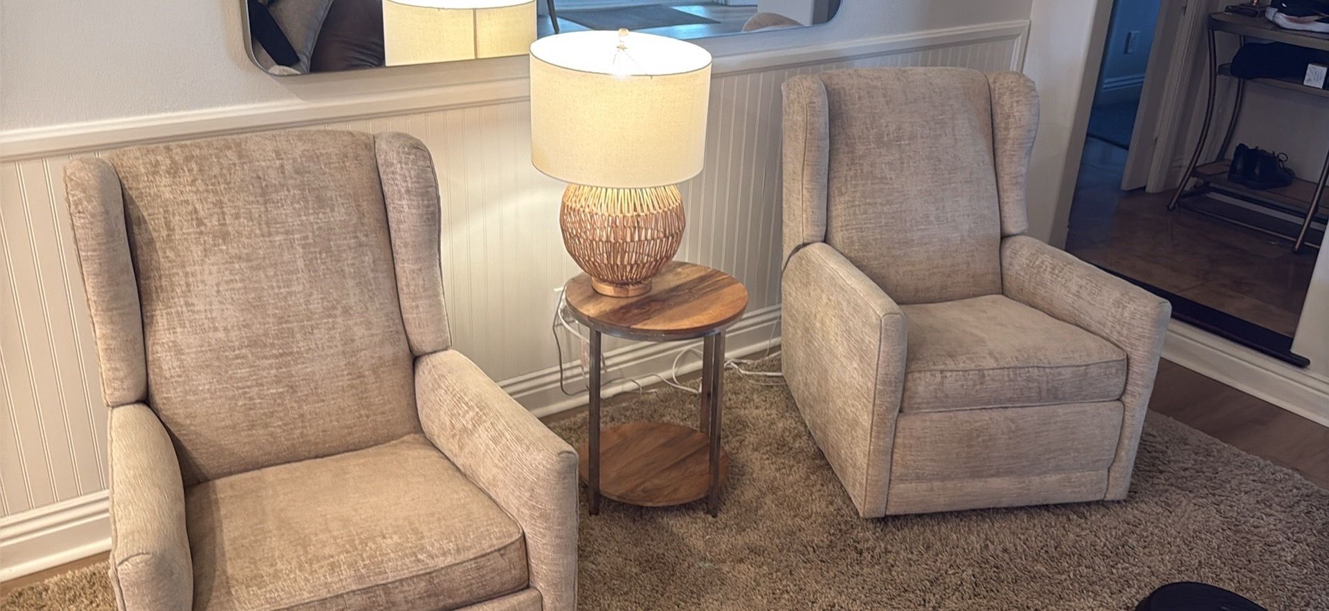 Matching Recliners manual -rock and swivel also