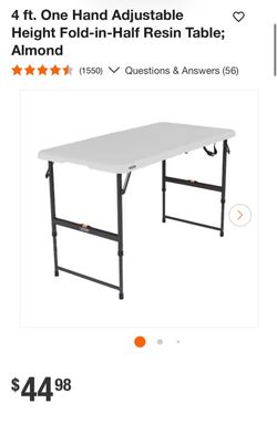 4ft foldable table