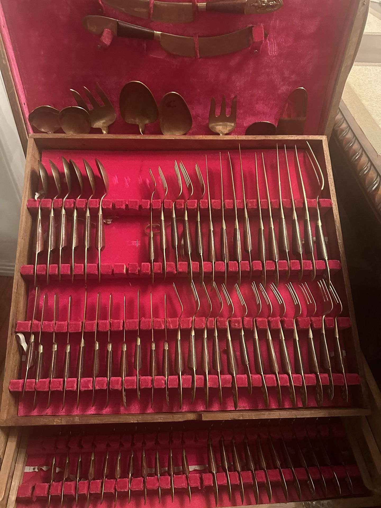 Vintage Siam Thailand 95 Piece Flatware Set