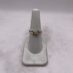 14kt Dual-Tone Gold Duo Diamond Engagement Style Ring Set 