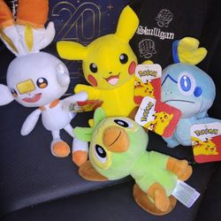 Pokemon stuffies(including Pikachu)