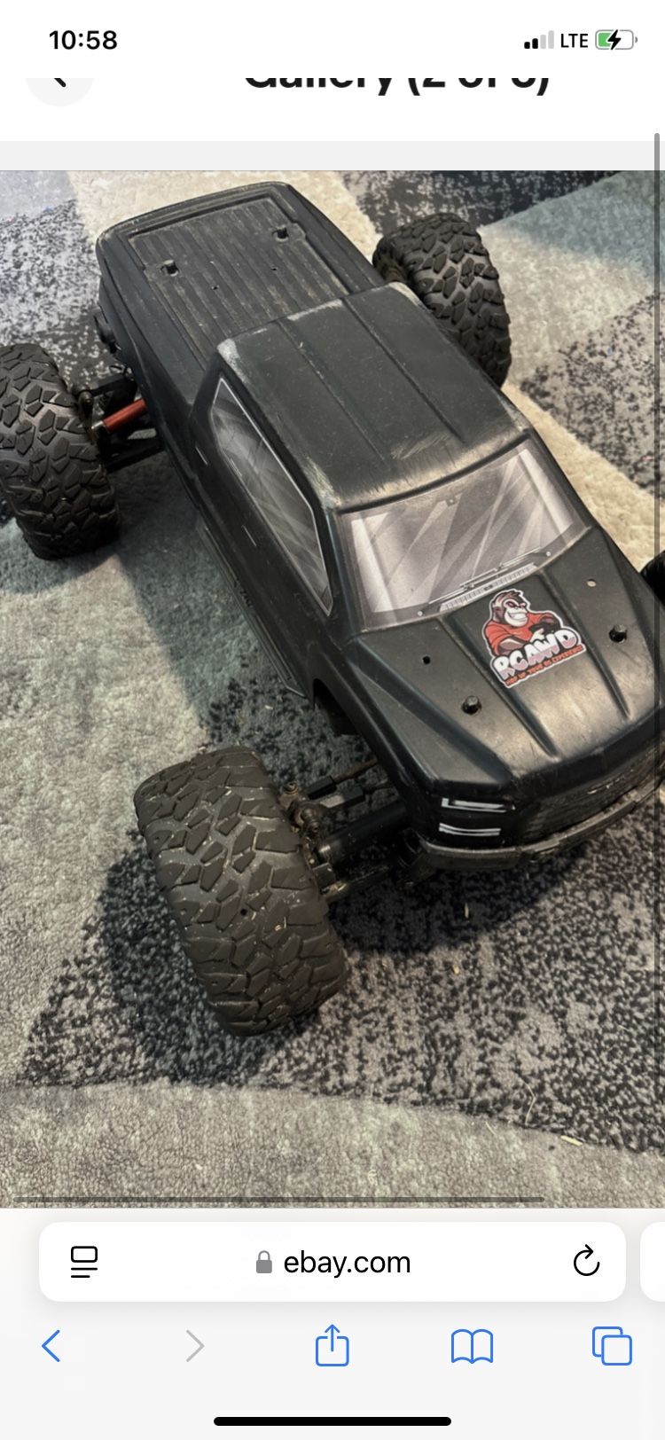 Arrma Big Rock BLX 4X4 3S 1/10 RTR Brushless Monster Truck Used