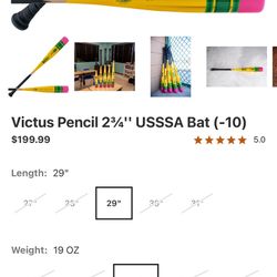 Baseball Pencil Bat 