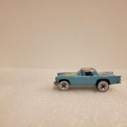 Vintage 1977 Hot Wheels 57 Ford T-Bird Thunderbird Aqua with White Wall Tires