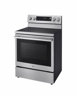 30 in., 6.3 cu. ft. Smart Wi-Fi True Convection Insta View 5-Burner Electric Oven w/ Air Fry Printproof Stainless Steel