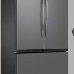 Samsung Counter-depth Mega Capacity 26.5-cu ft Smart French Door Refrigerator with Dual Ice Maker (Fingerprint Resistant Stainless Steel