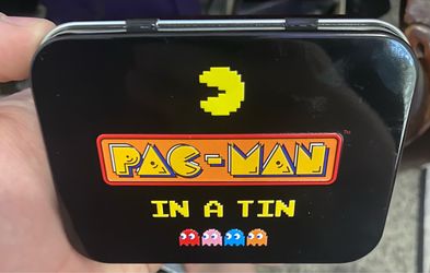 PAC-man in a tin mini arcade game
